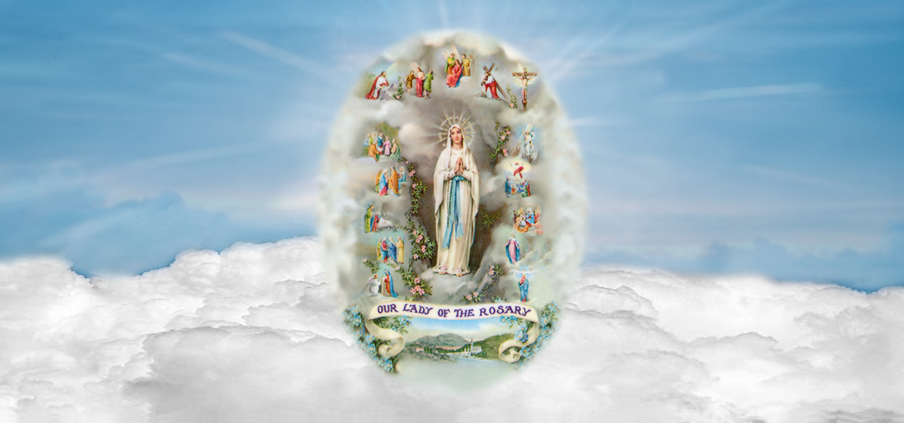 HP-AG-111-BL Our Lady of Rosary Blue